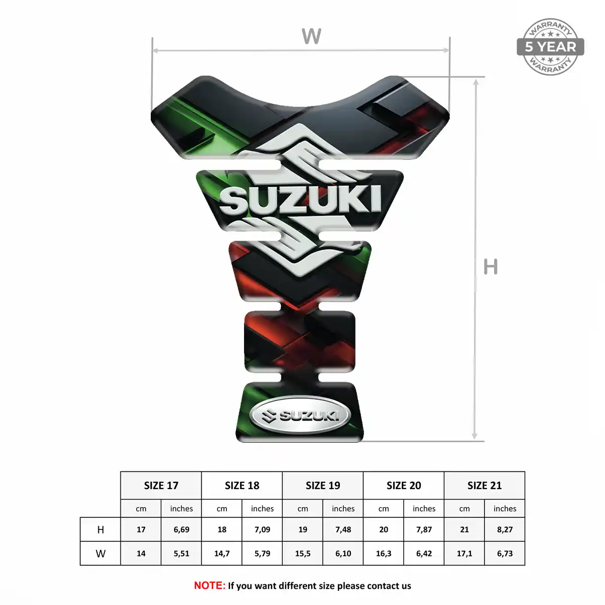 Suzuki Tank Protector Pads Motorcycle Prestige Line