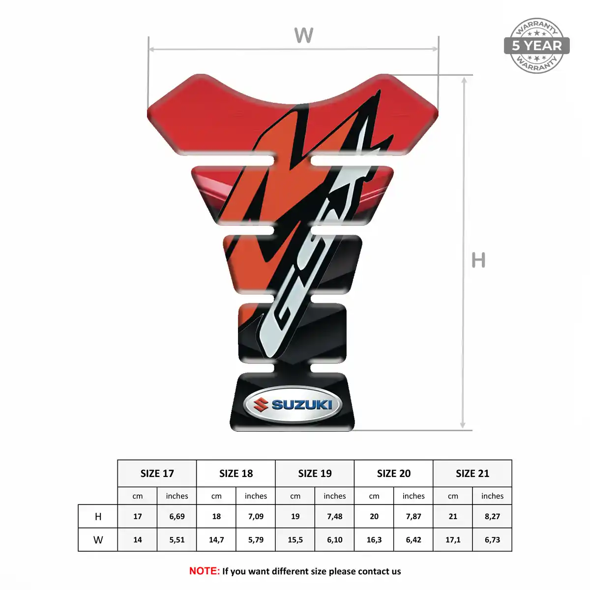 Suzuki Tank Protector Pads Motorcycle Sleek Style