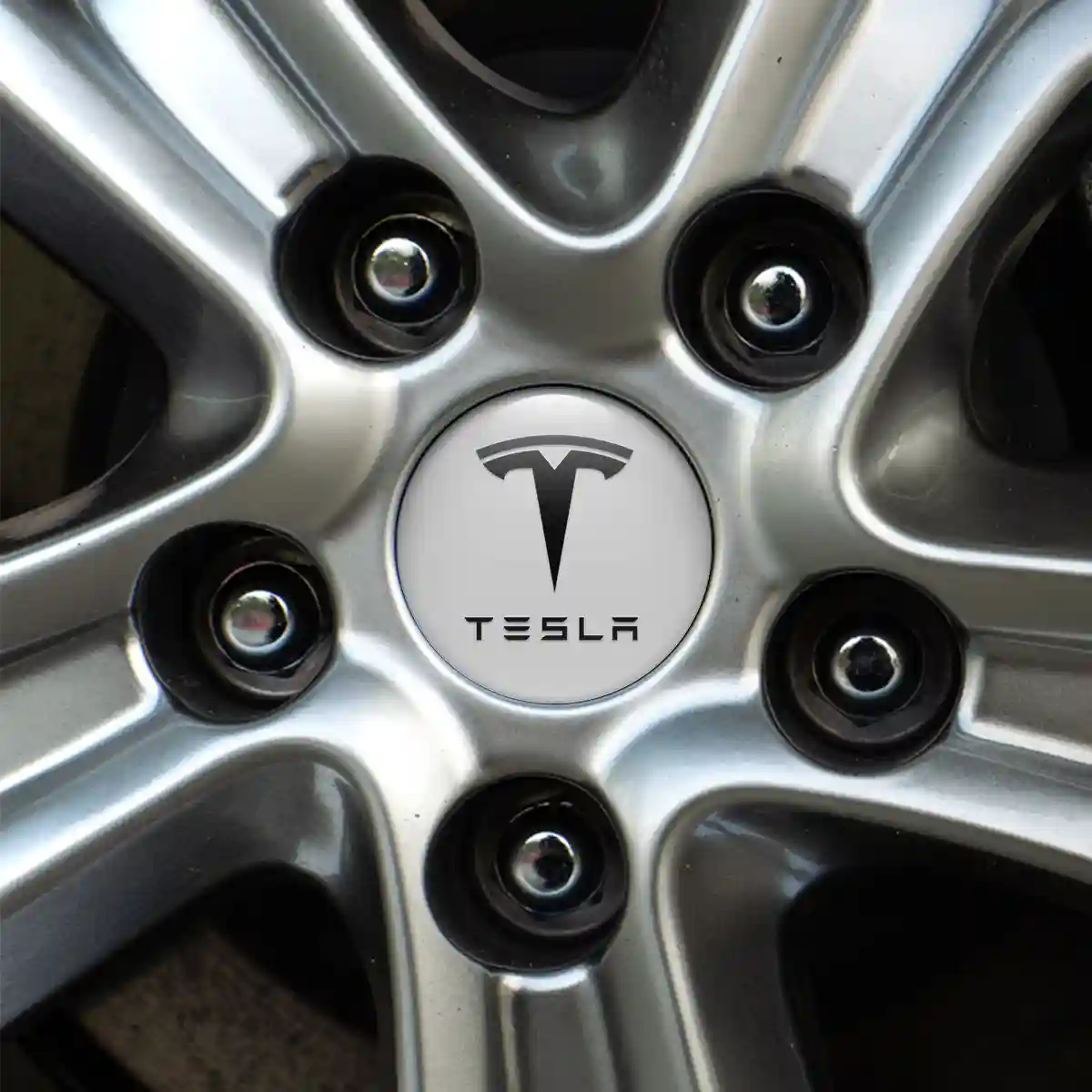 Tesla Badge Emblems Center Cap Sleek Style