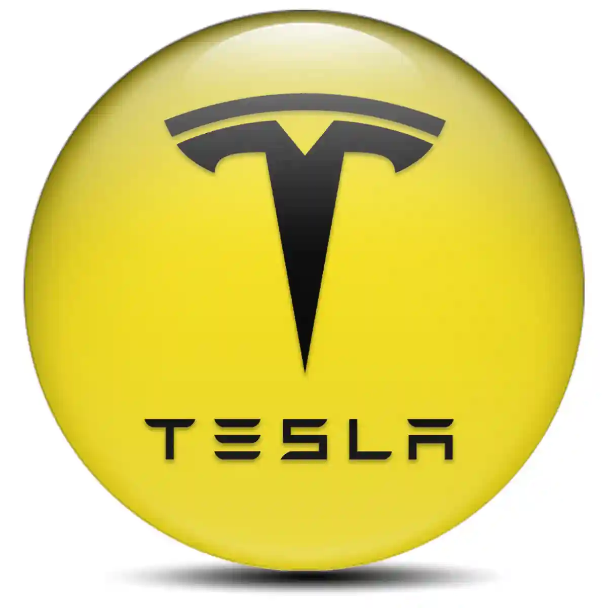 Tesla Domed Sticker Refined Design