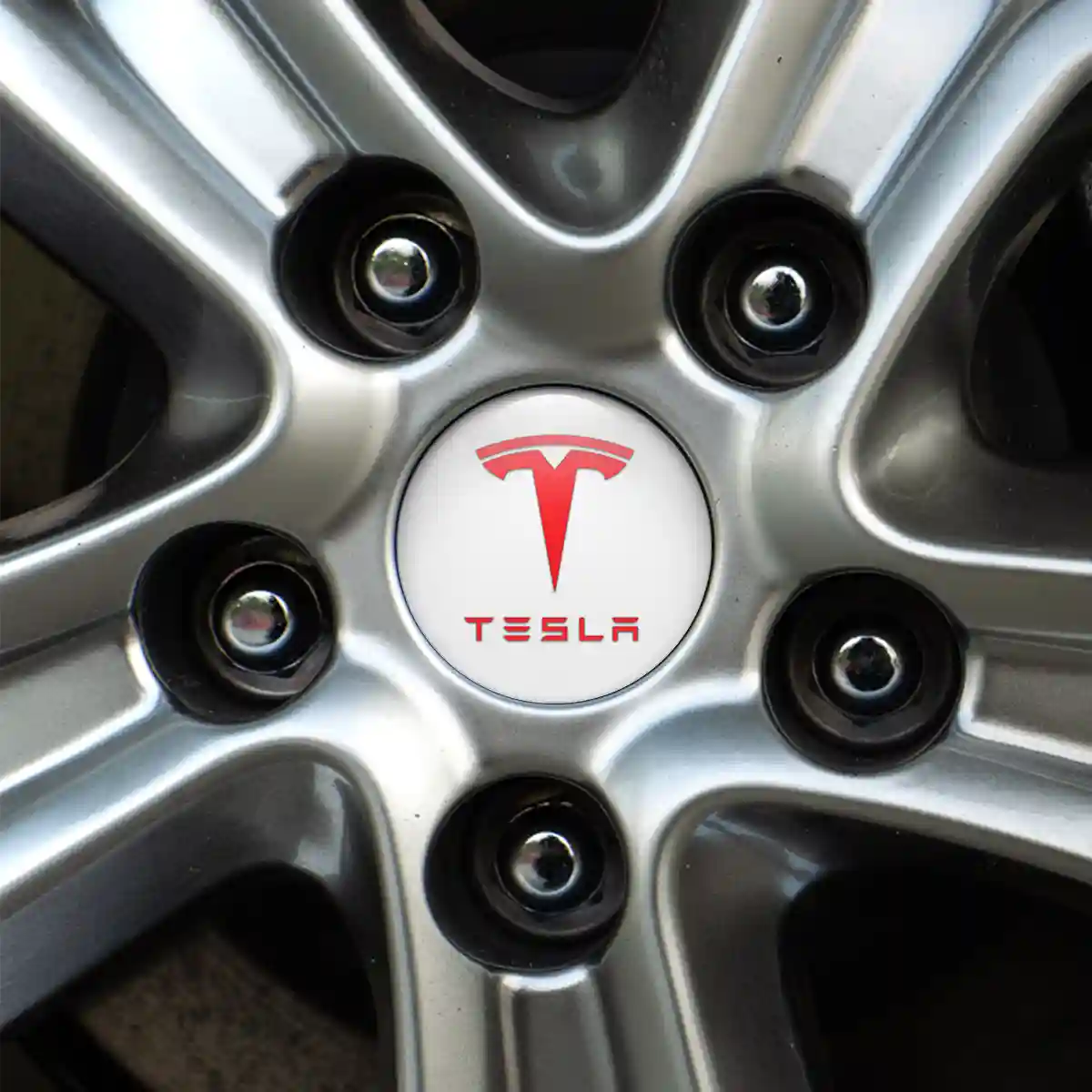 Tesla Domed Sticker Self-Adhesive Sleek Style