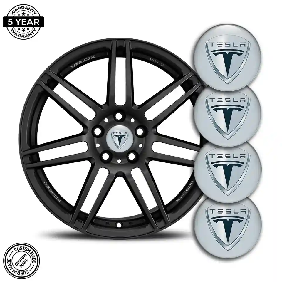Tesla Emblem Badge Self-Adhesive Sleek Style
