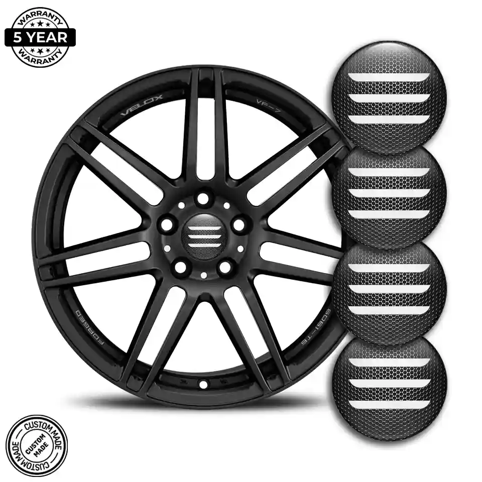 Tesla Emblem Wheel Center Caps Refined Design