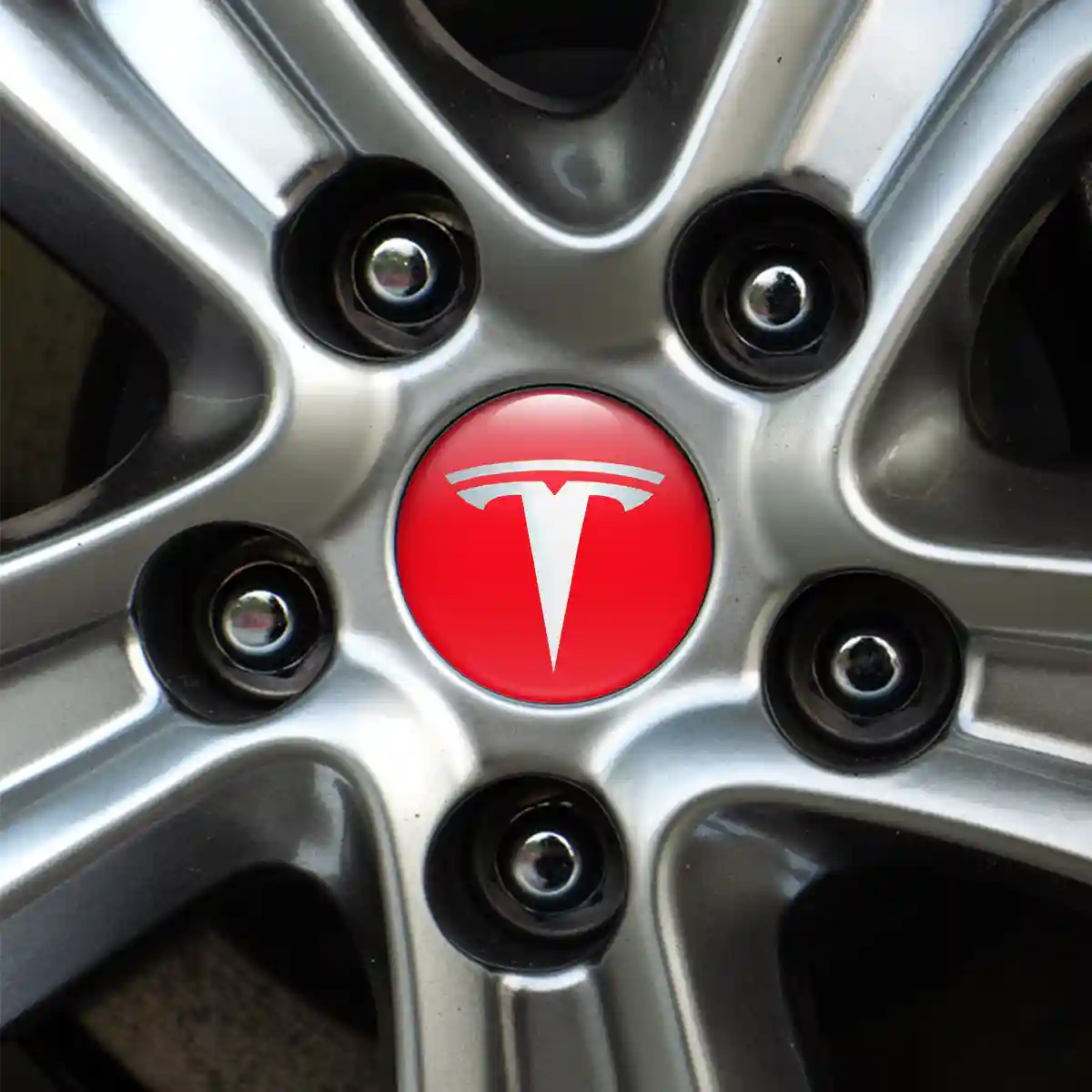 Tesla Logo Silicone Badge Self-Adhesive Elite Finish