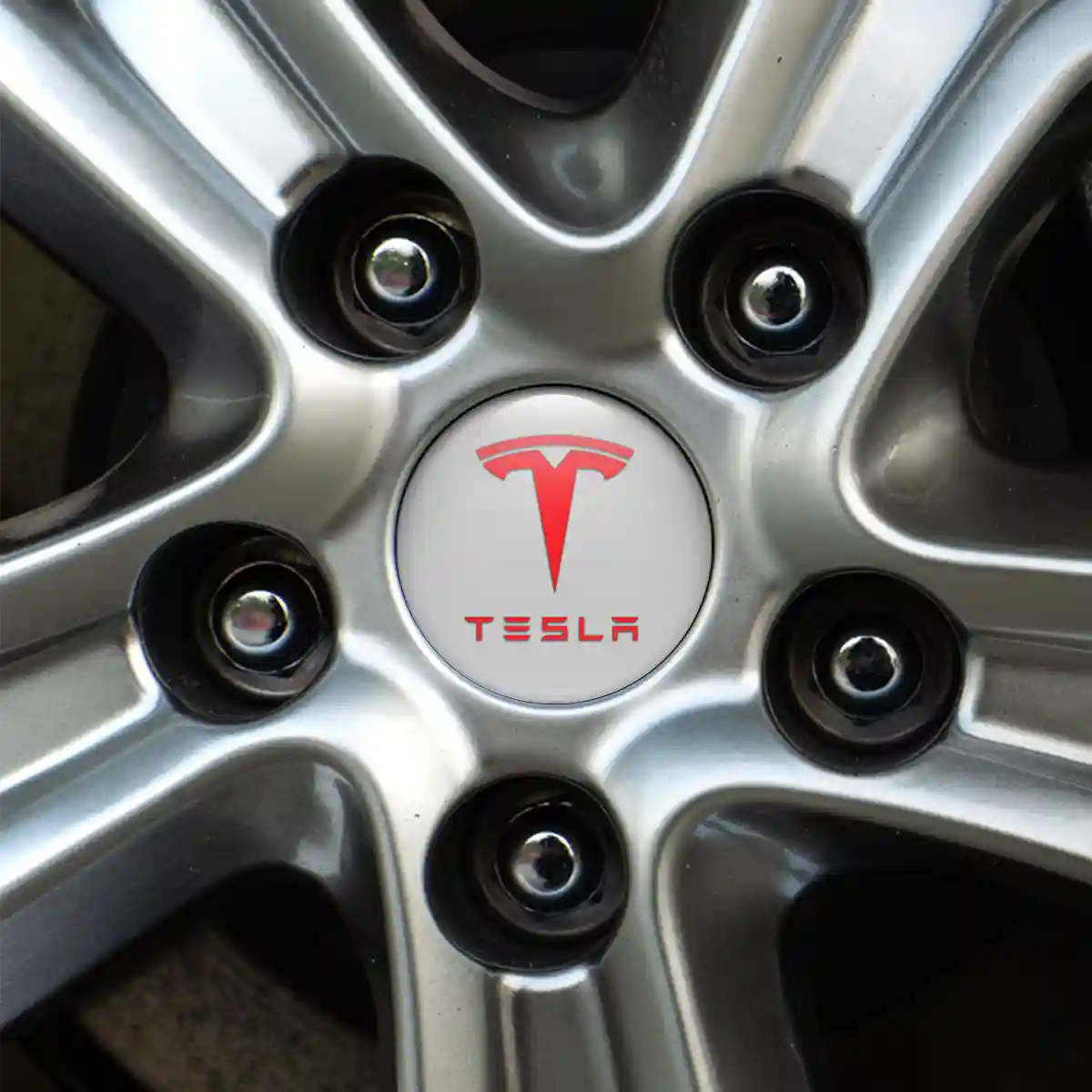 Tesla Logo Silicone Emblem Self-Adhesive Elite Finish