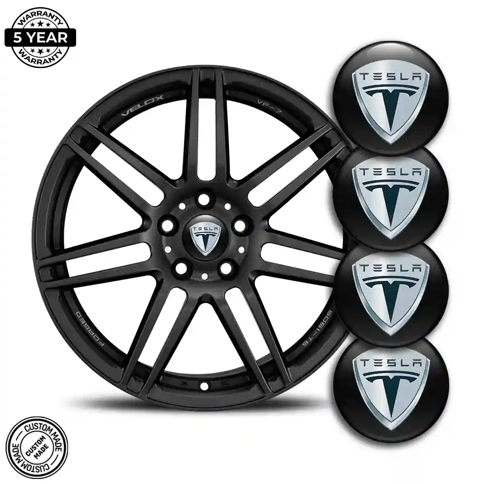 Tesla Logo Silicone Sticker Elite Finish