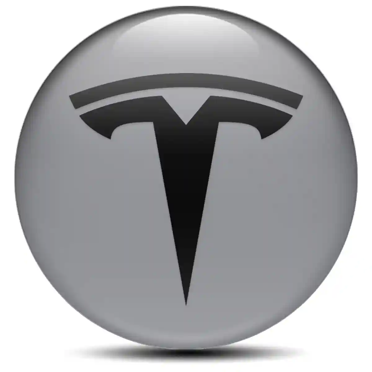 Tesla Logo Silicone Sticker Refined Design