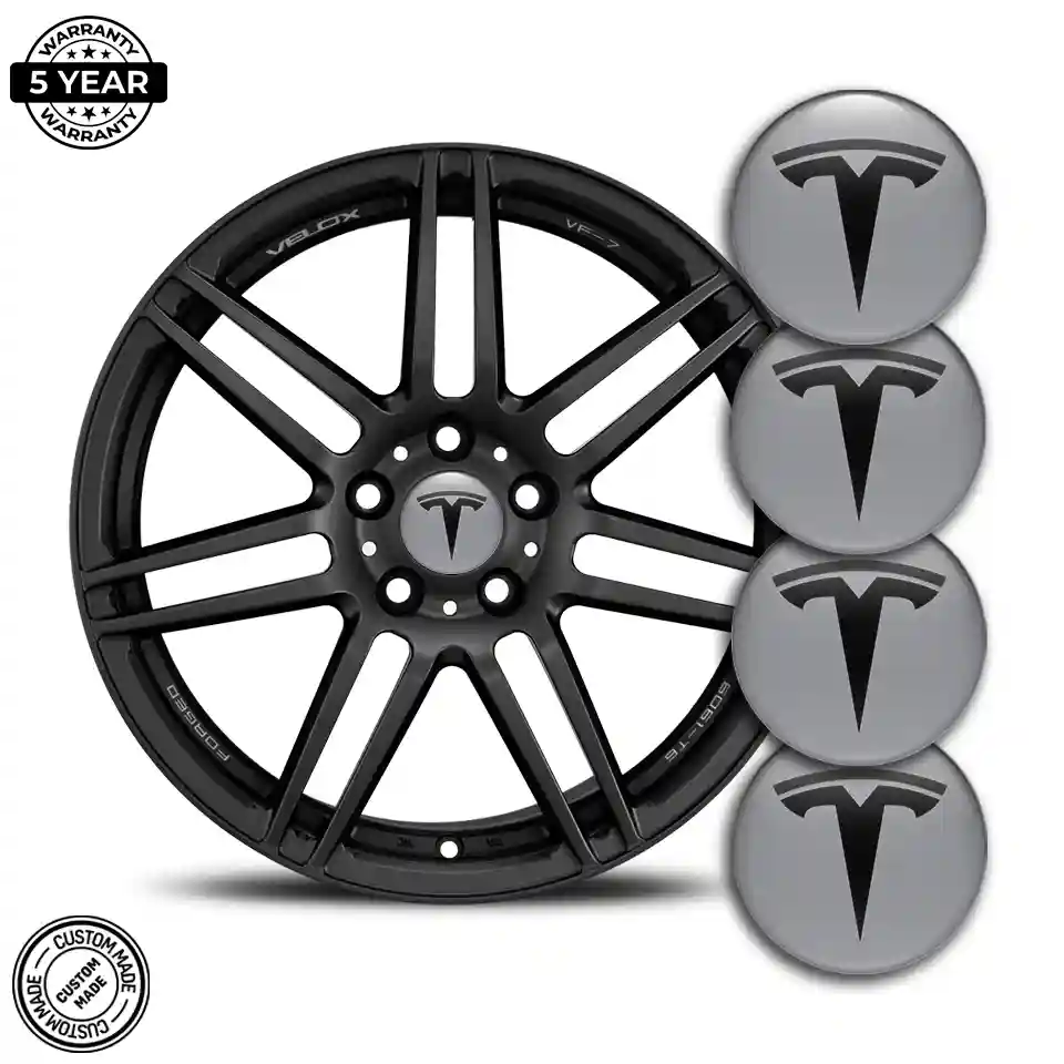 Tesla Logo Silicone Sticker Refined Design