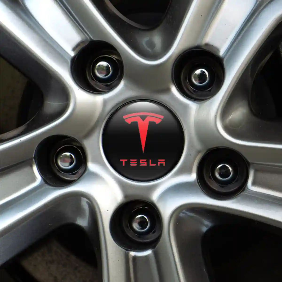 Tesla Silicone Sticker Sleek Style