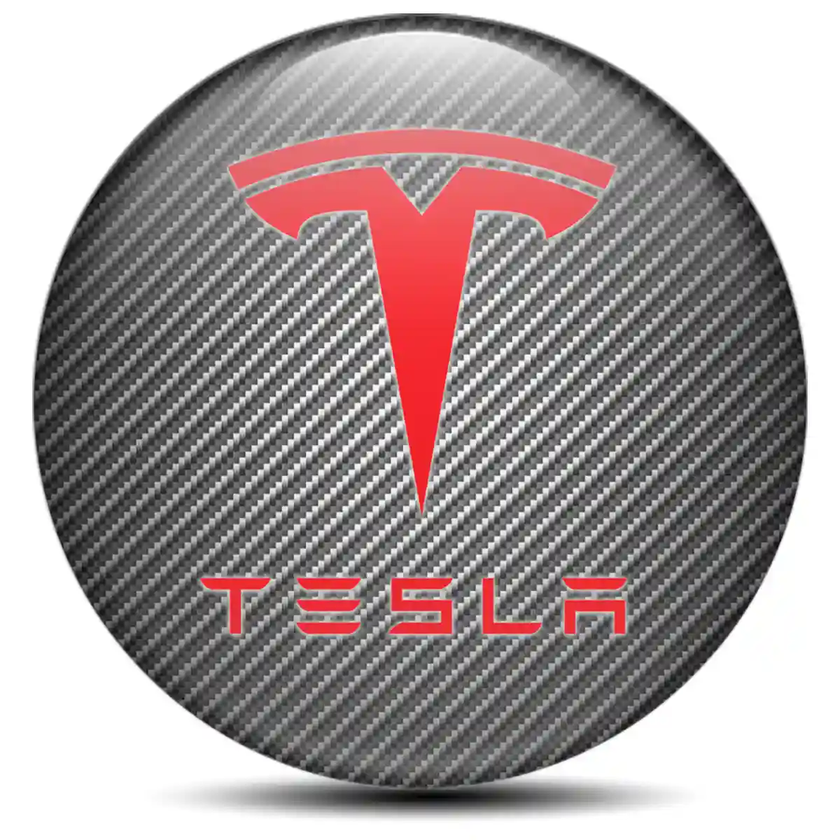 Tesla Sticker Epoxy 3D Gel Refined Design