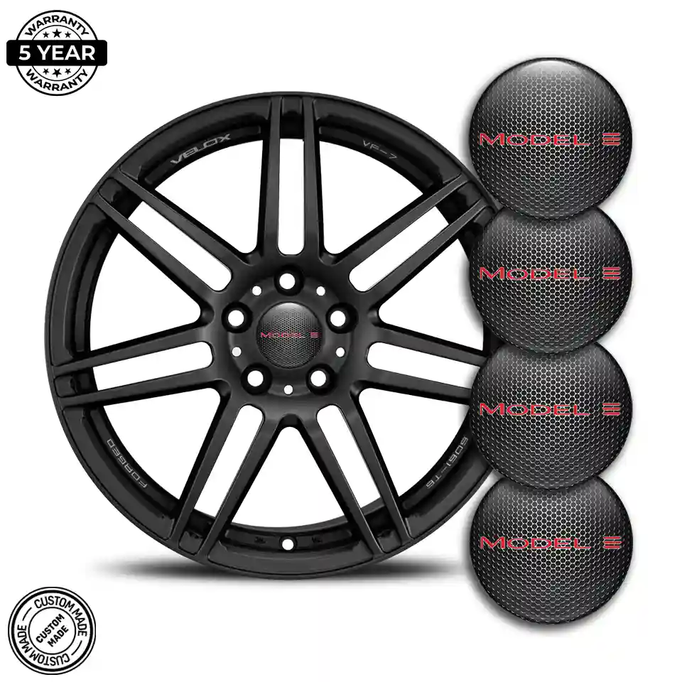 Tesla Wheel Emblem Self-Adhesive Elite Finish
