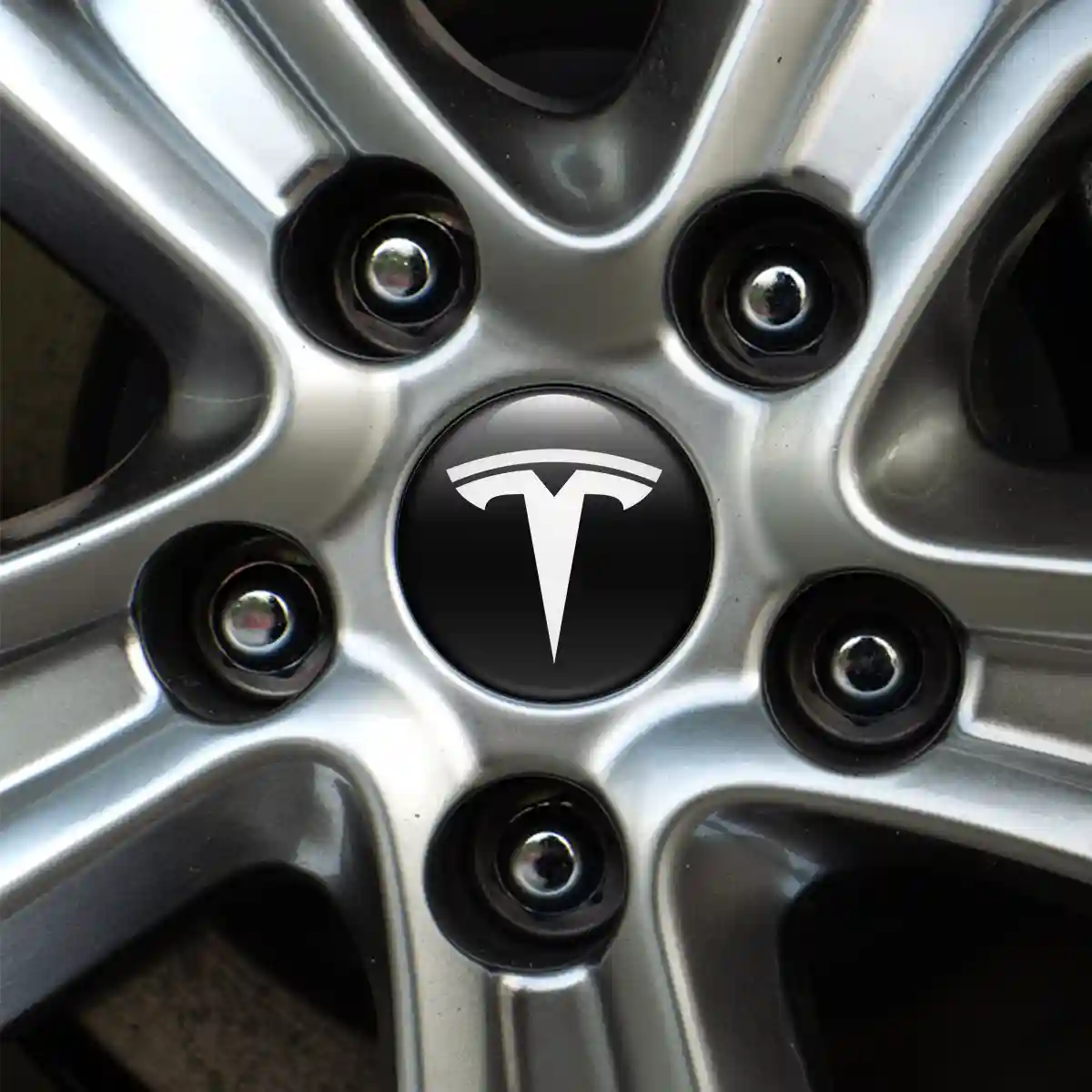 Tesla Wheel Emblems Sleek Style