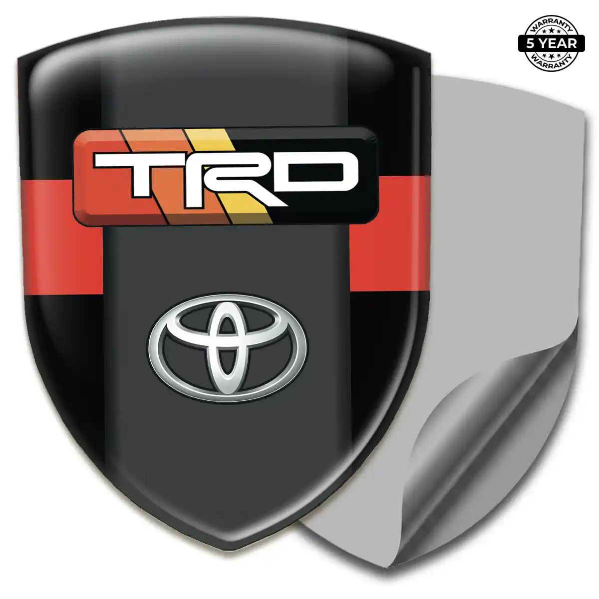 Toyota 3D Badge Sticker Sleek Style
