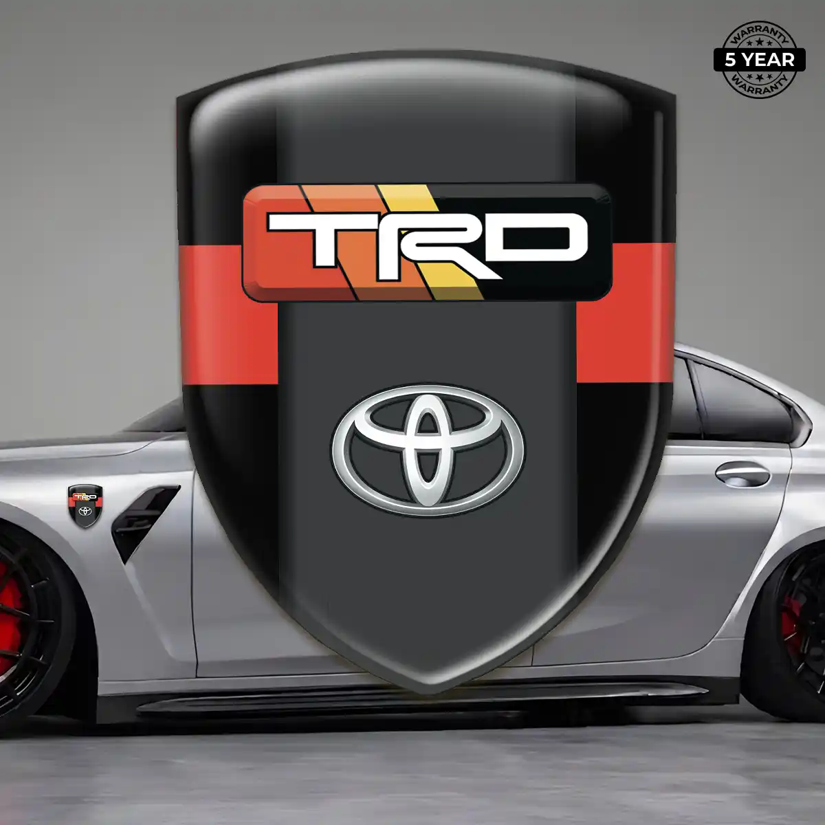 Toyota 3D Badge Sticker Sleek Style