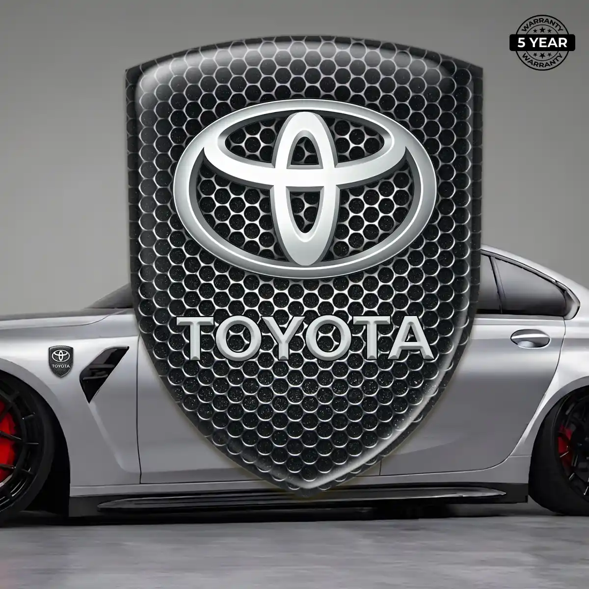 Toyota 3D Emblem Sticker Sleek Style