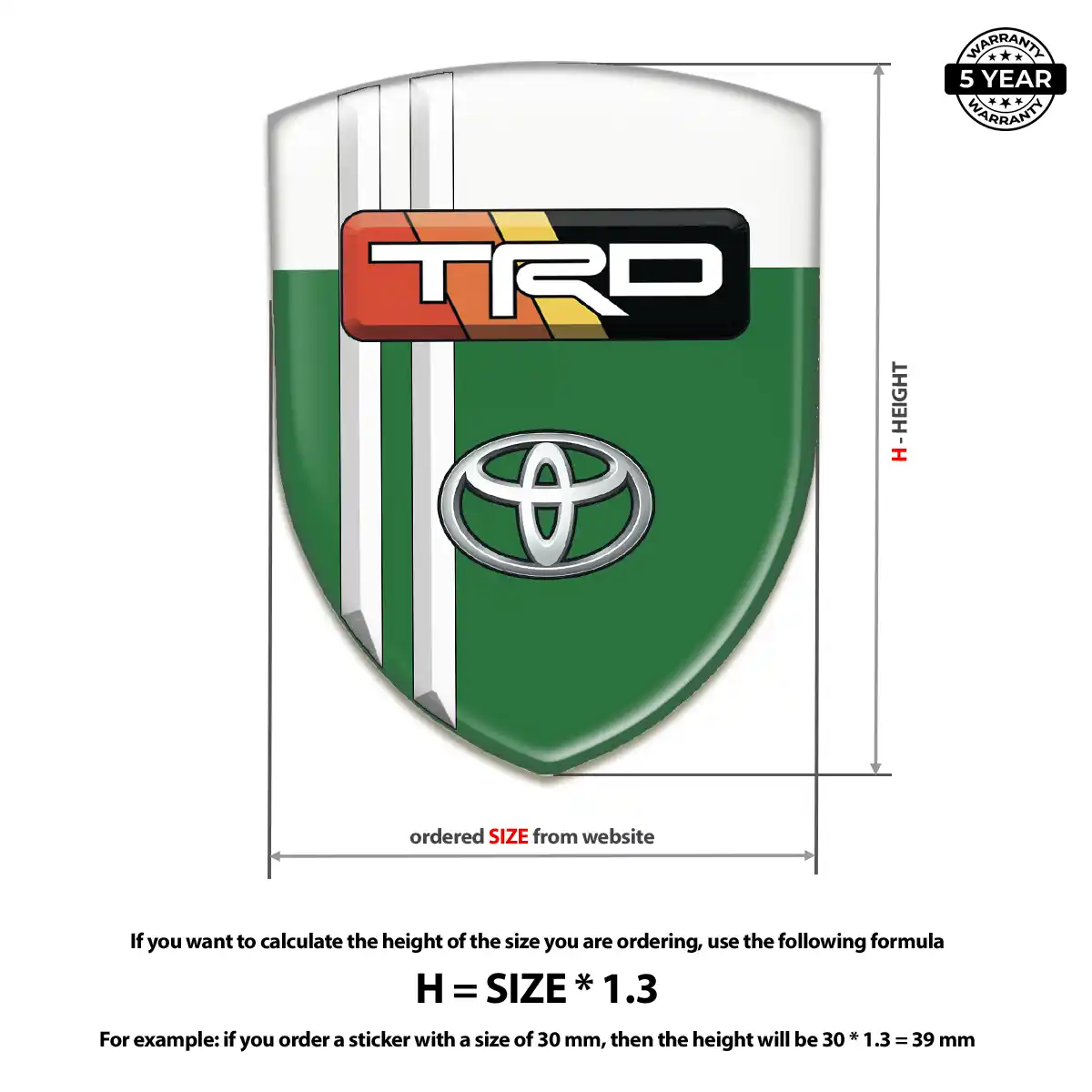 Toyota Car Badge Sticker Sleek Style