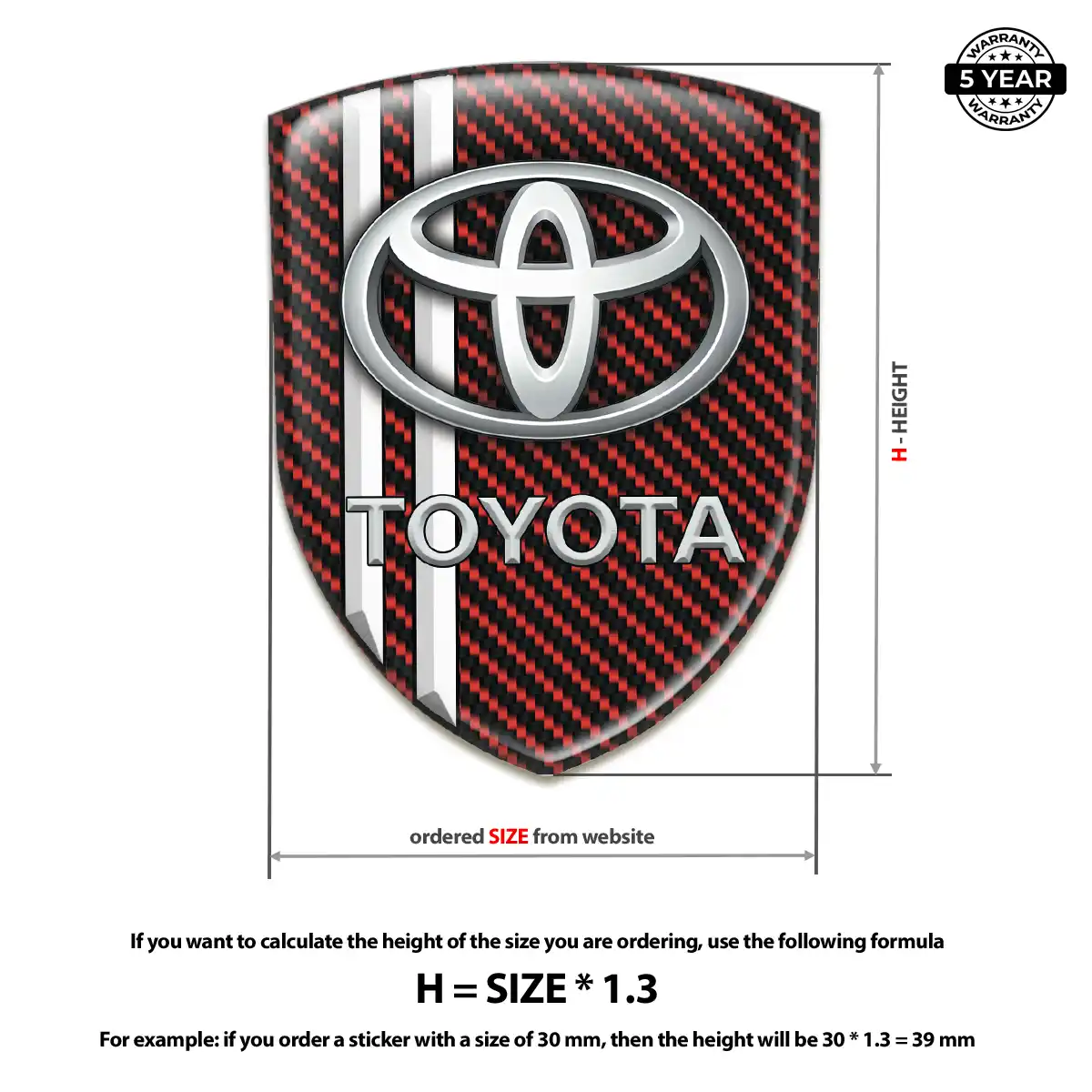 Toyota Car Emblem Decal Sleek Style