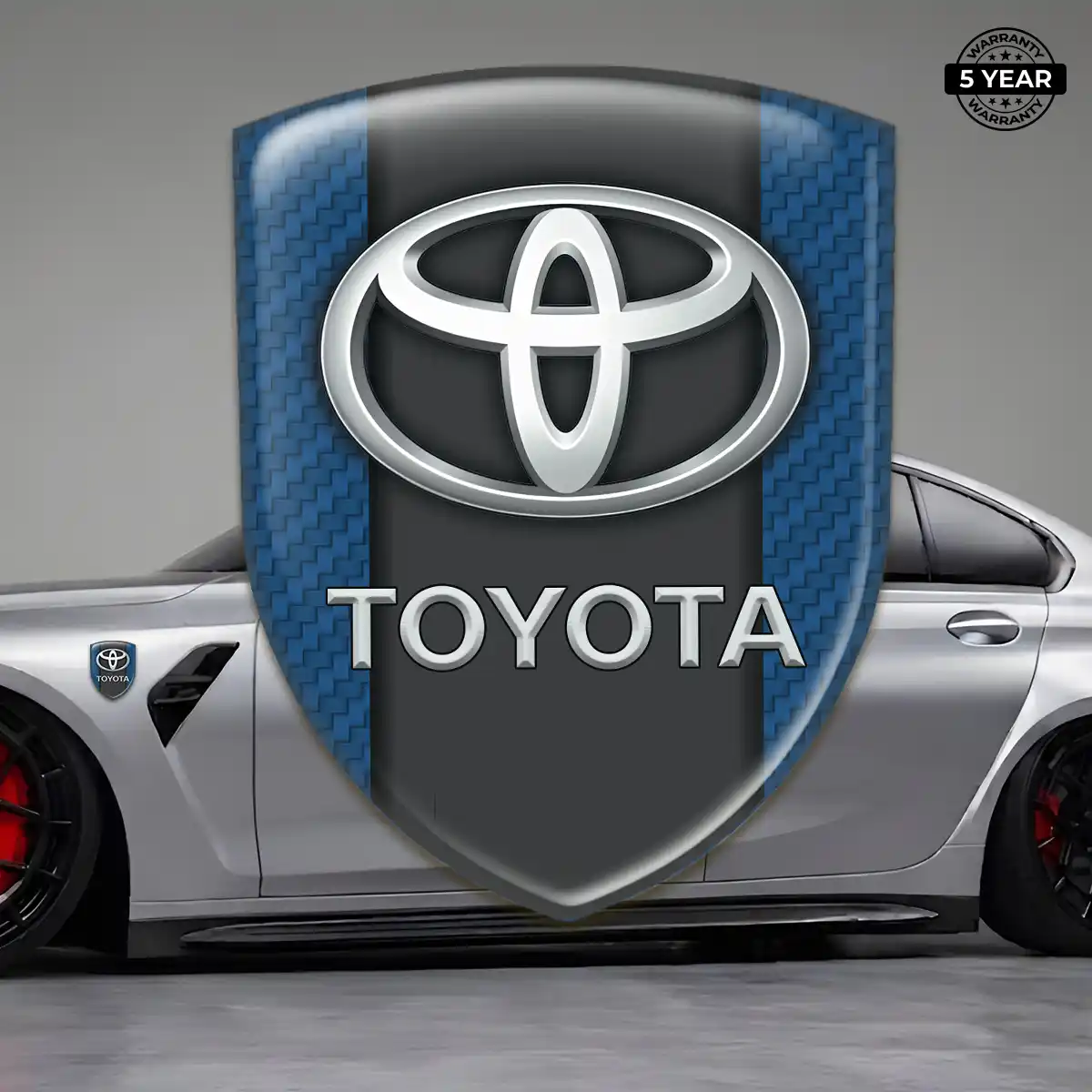 Toyota Car Emblem Overlay Sleek Style