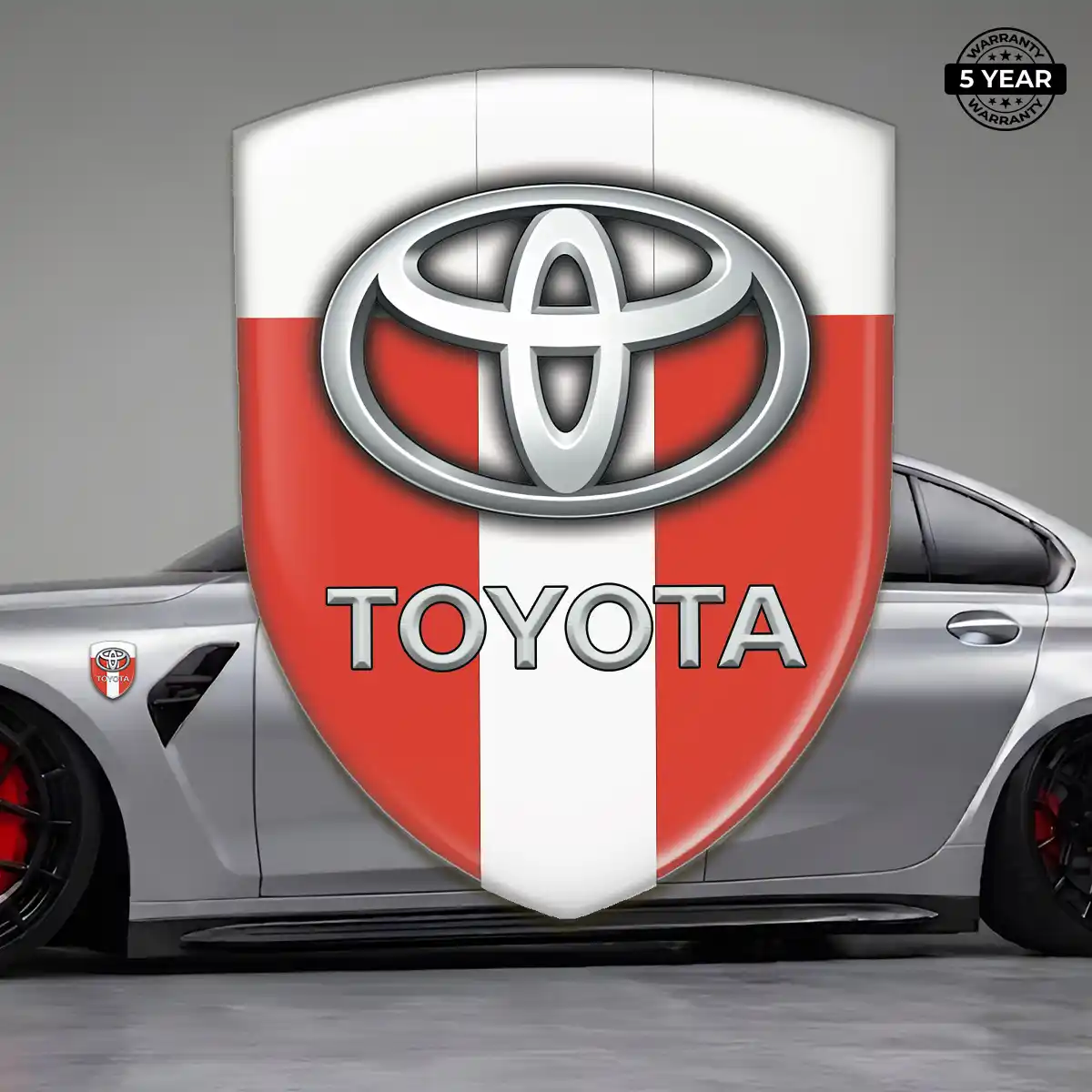 Toyota Domed Car Sticker Sleek Style