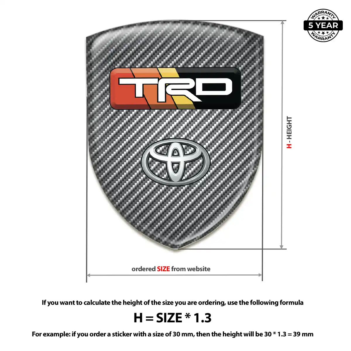 Toyota Domed Emblem Sleek Style