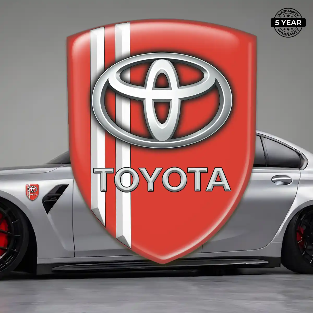 Toyota Domed Logo Sticker Sleek Style