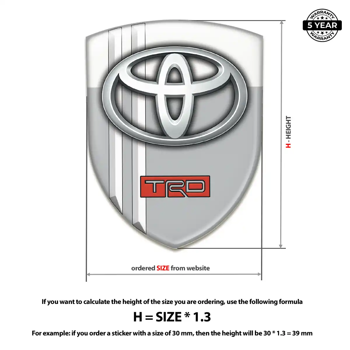 Toyota Emblem Domed Badge Sleek Style