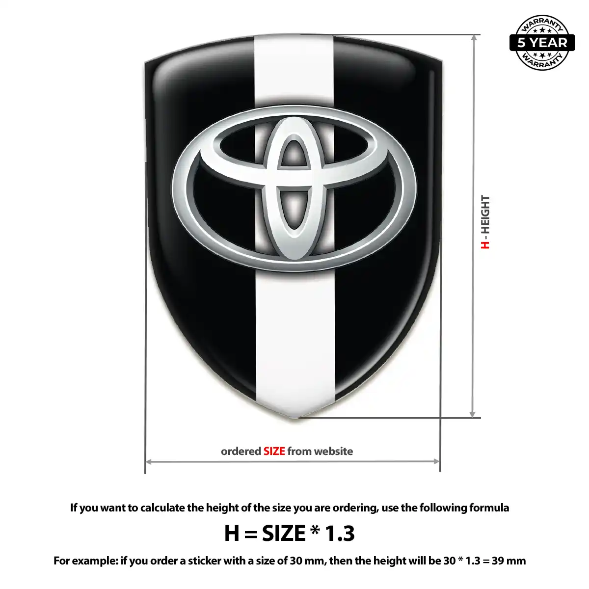 Toyota Gel Badge Sticker Sleek Style