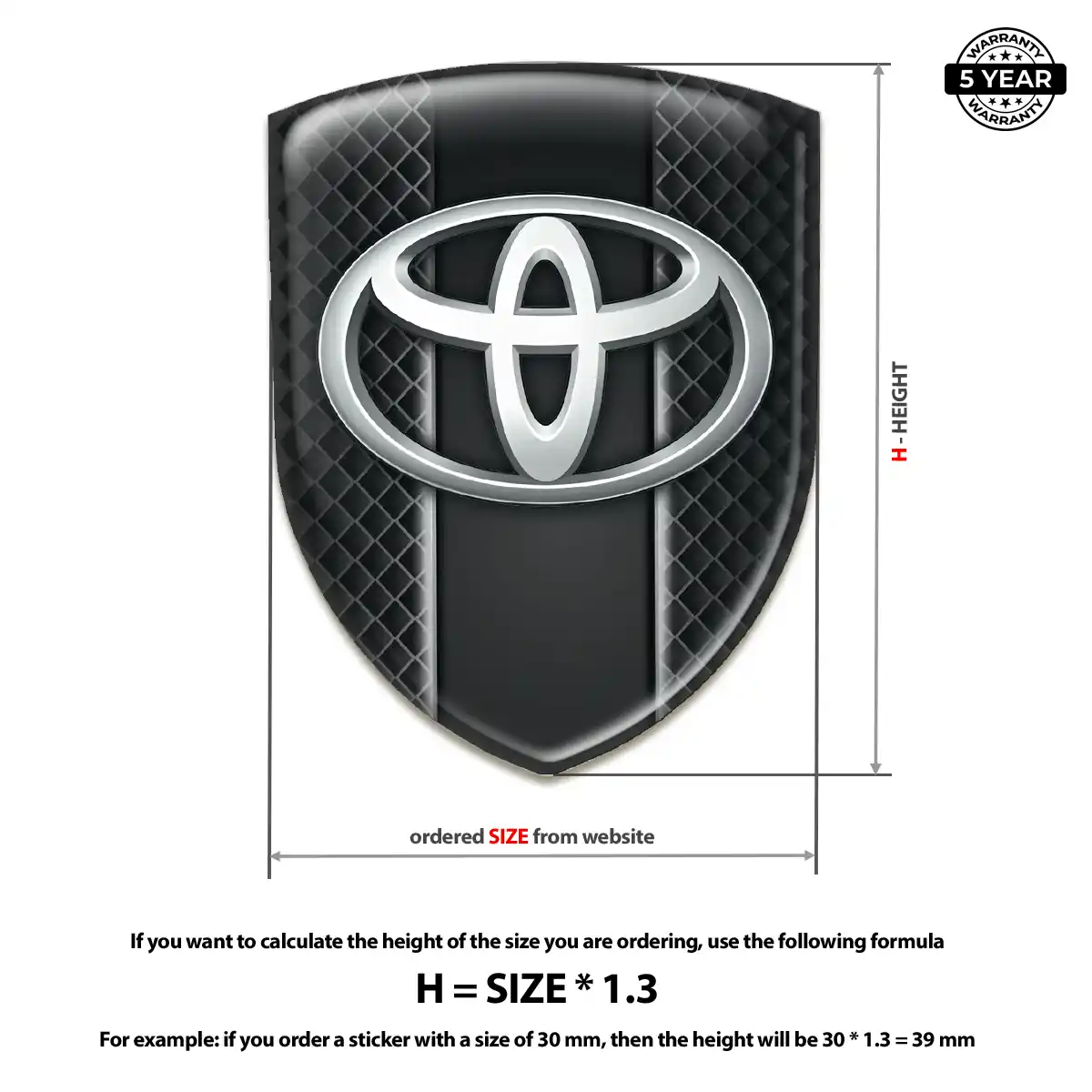 Toyota Gel Emblem Sticker Sleek Style