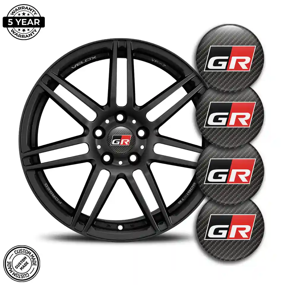 Toyota GR Domed Emblem Self-Adhesive Stylish Design