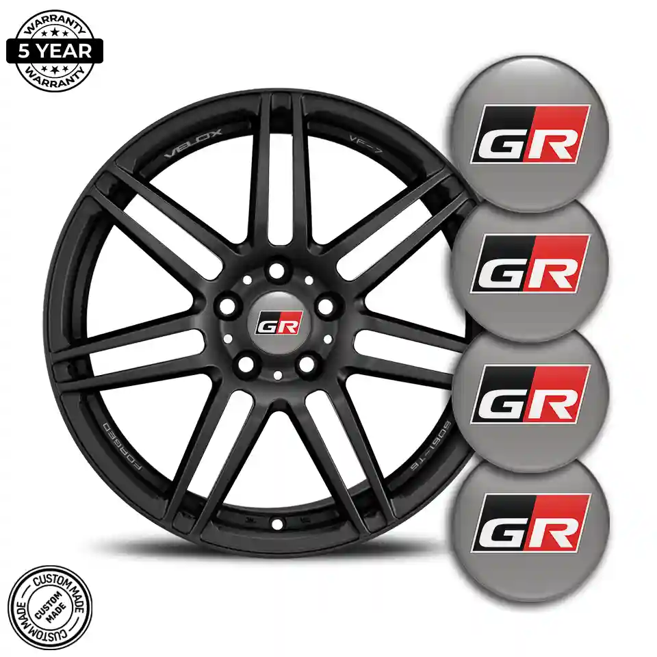 Toyota GR Domed Sticker Self-Adhesive Stylish Design