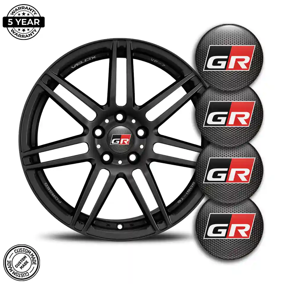Toyota GR Logo Silicone Sticker Self-Adhesive Stylish Design