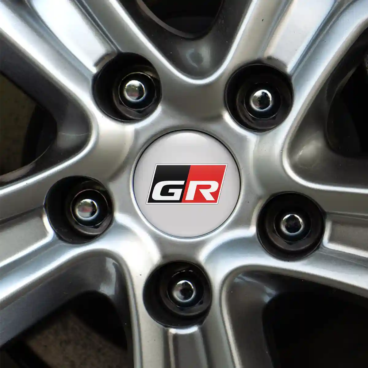 Toyota GR Logo Silicone Sticker Stylish Design