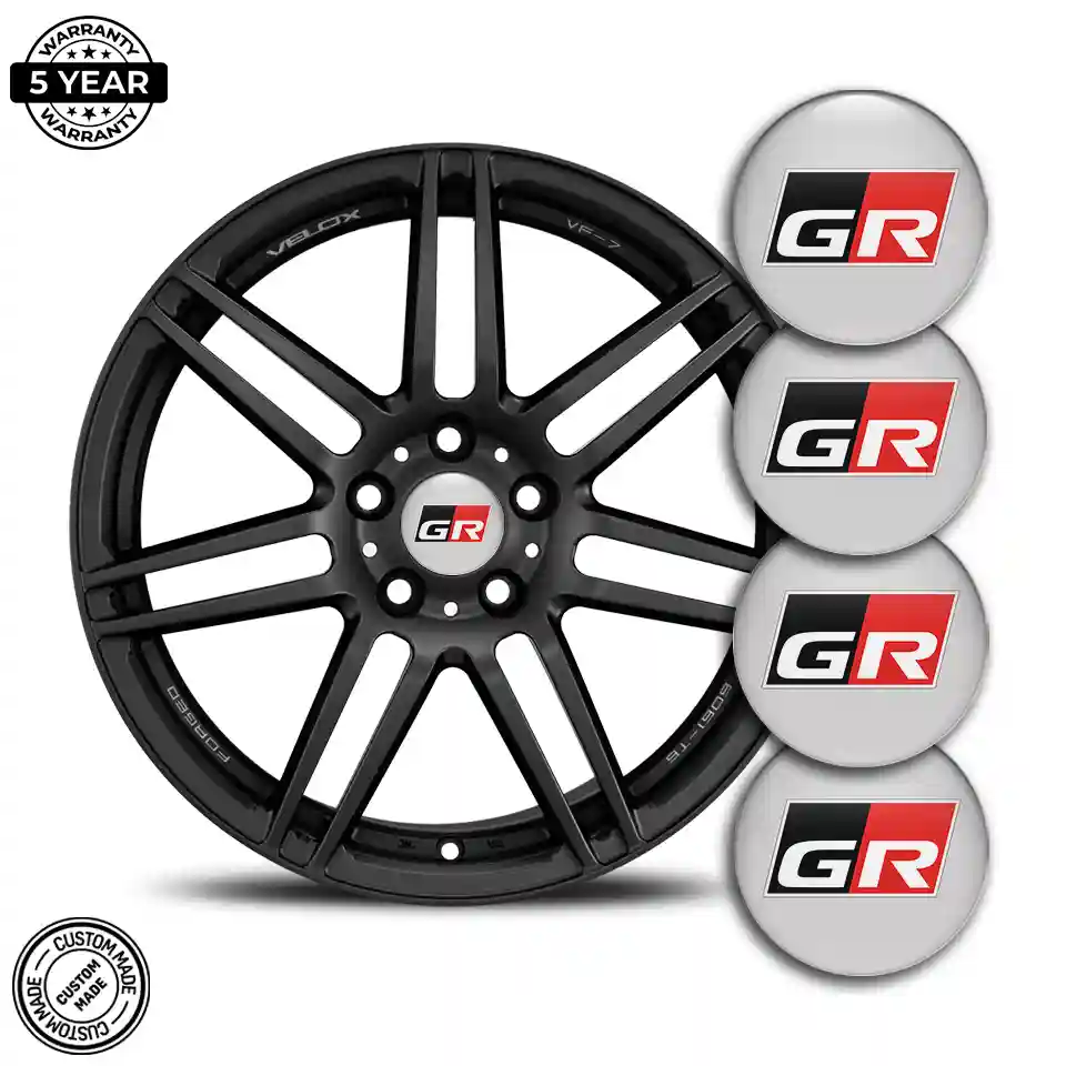Toyota GR Logo Silicone Sticker Stylish Design