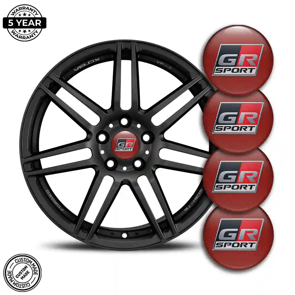 Toyota GR Silicone Sticker Stylish Design