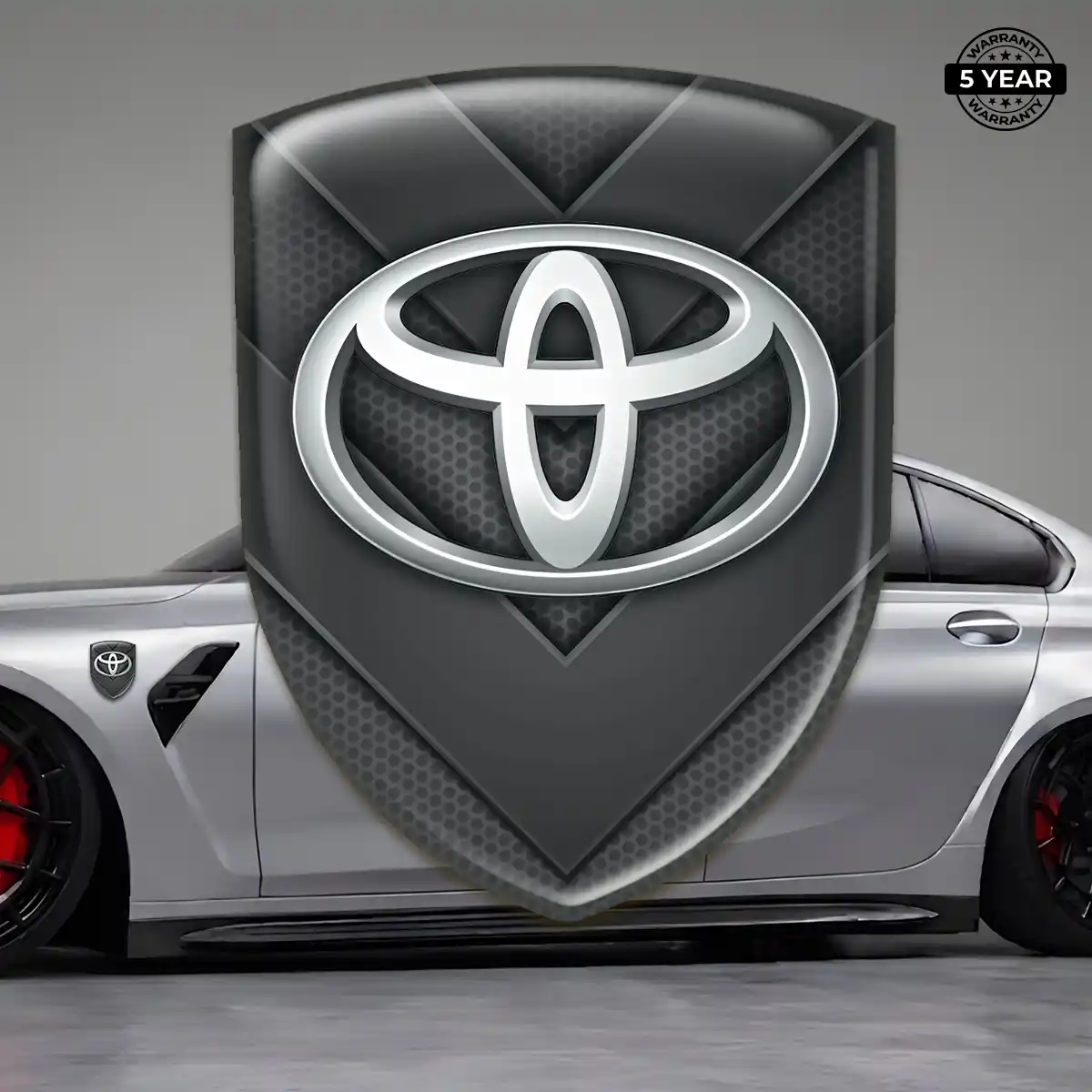 Toyota Polyurethane Domed Sticker Sleek Style