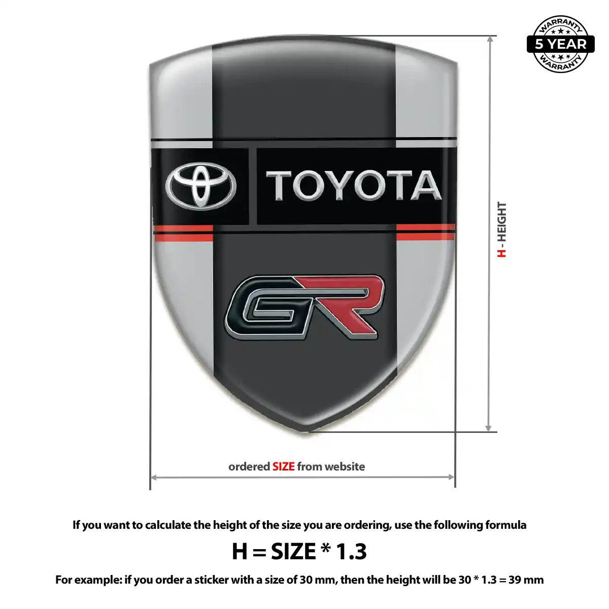 Toyota Silicone Badge Refined Design