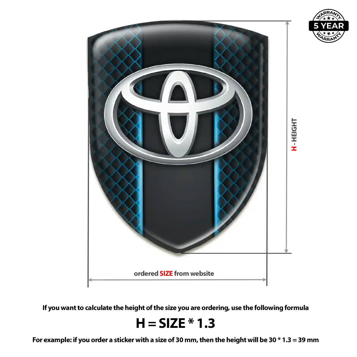 Toyota Silicone Emblem Sleek Style