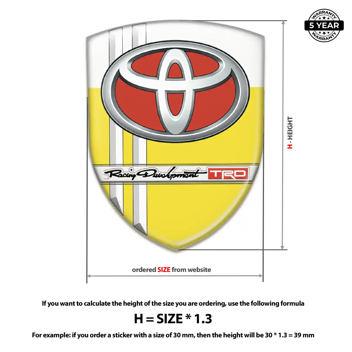 Toyota Silicone Sticker Refined Design