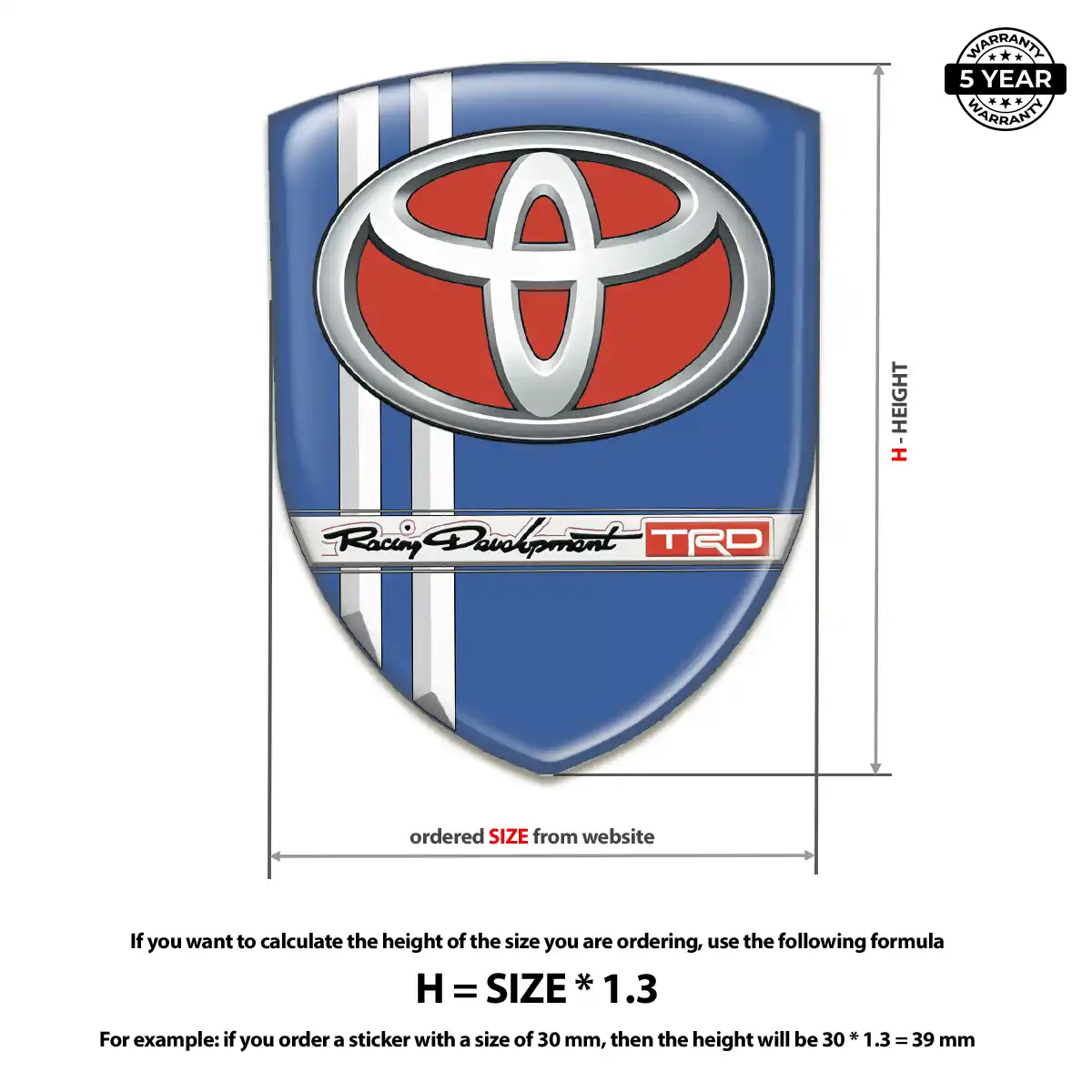 Toyota Sticker Refined Design