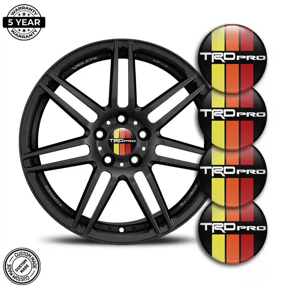 Toyota TRD Domed Sticker Self-Adhesive Stylish Design