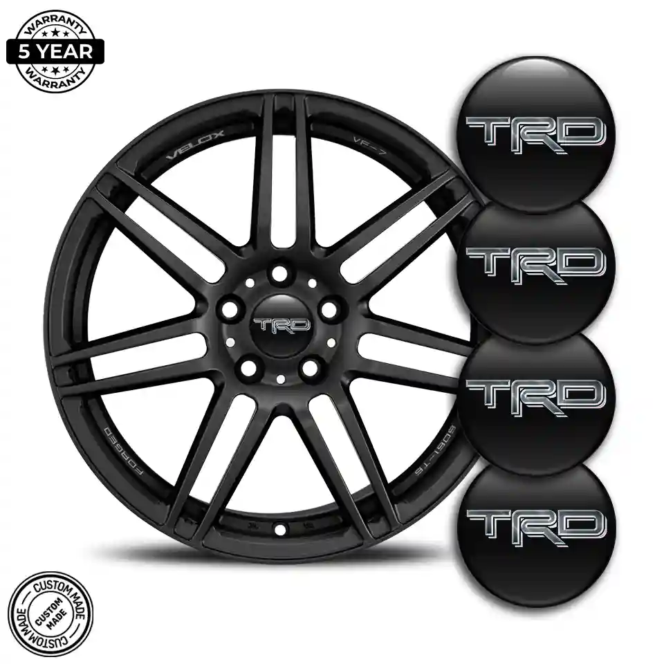 Toyota TRD Emblem Wheel Center Caps Exterior Design