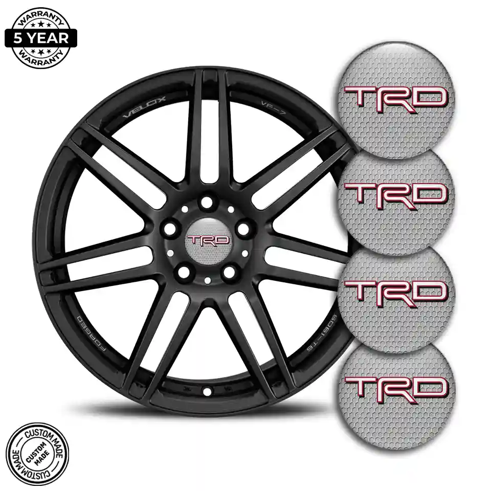Toyota TRD Emblem Wheel Center Caps Interior Design