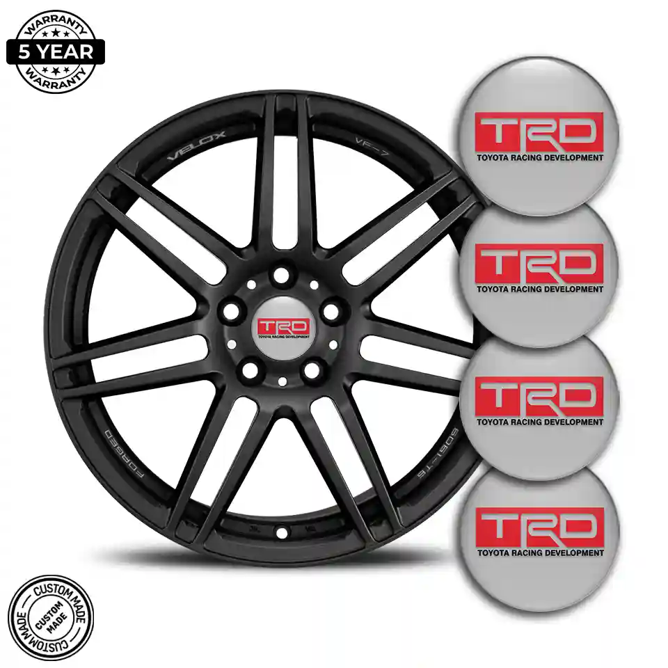 Toyota TRD Emblem Wheel Center Caps Self-Adhesive Tuning Car