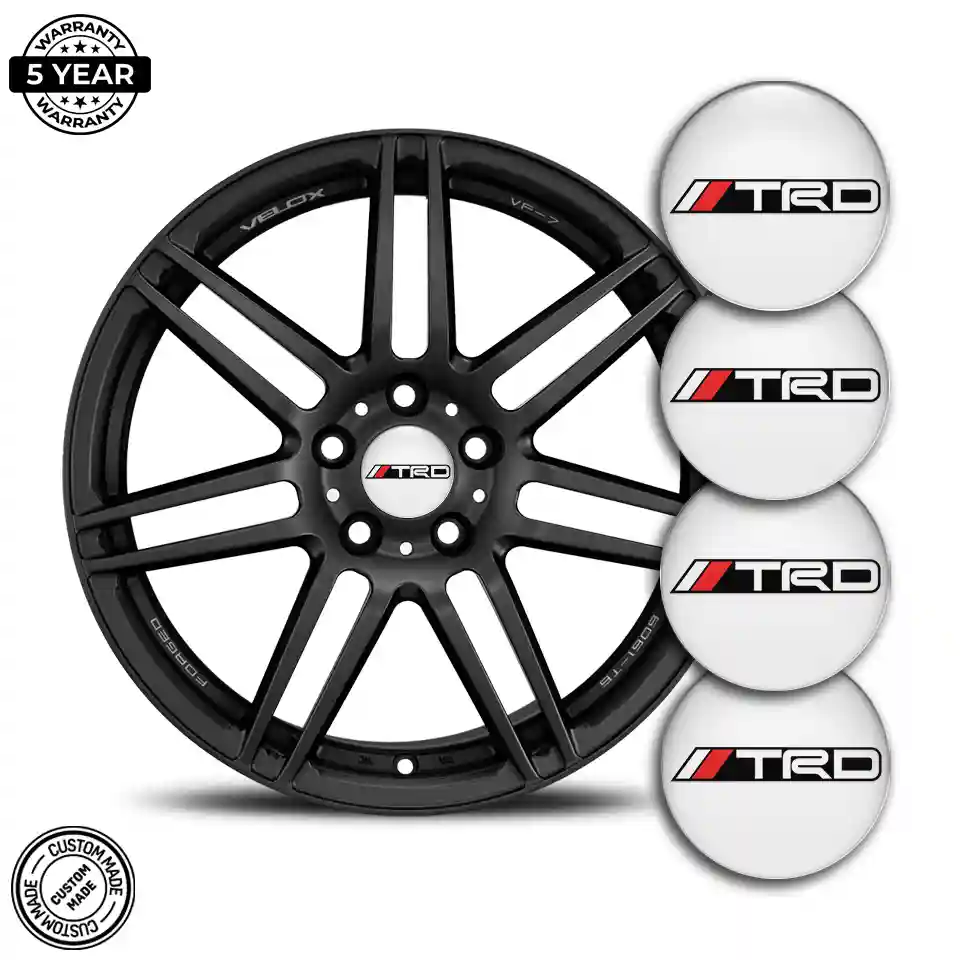 Toyota TRD Logo Silicone Badge Self-Adhesive Premium Quality