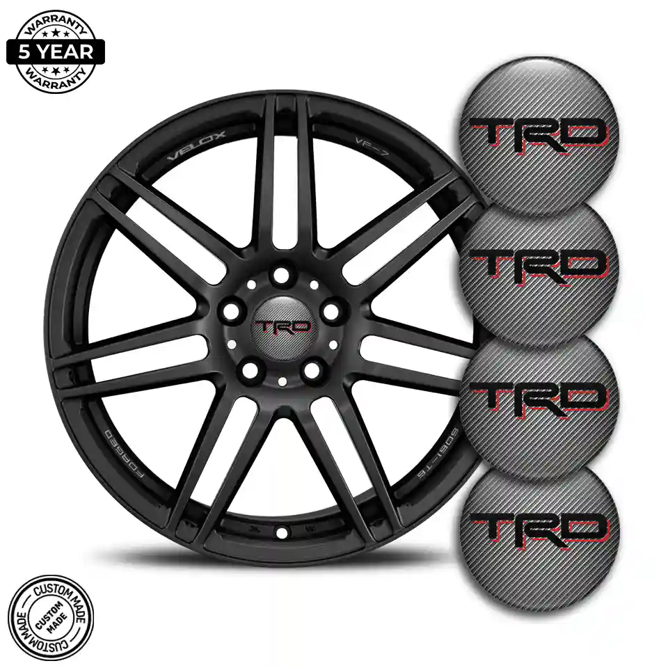 Toyota TRD Logo Silicone Badge Tuning Car