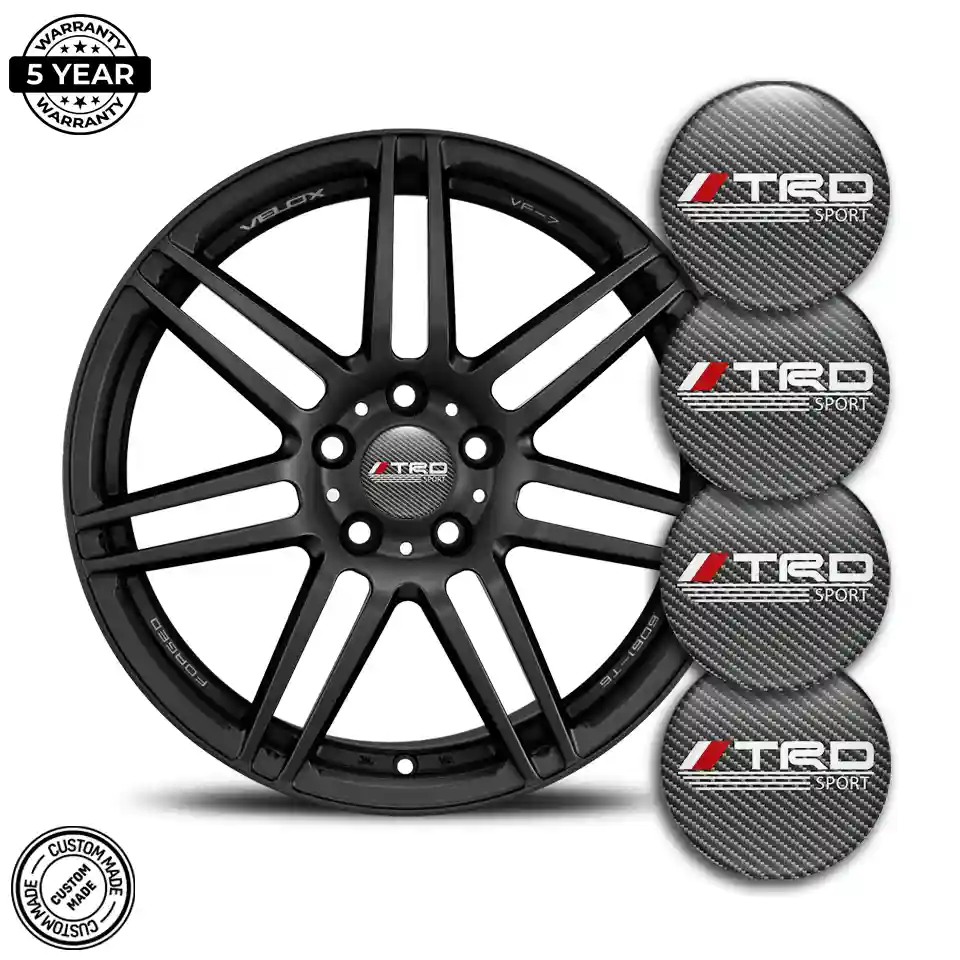 Toyota TRD Logo Silicone Emblem Self-Adhesive High Quality