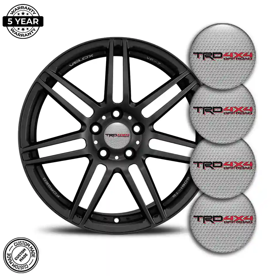 Toyota TRD Logo Silicone Emblem Self-Adhesive Premium Quality