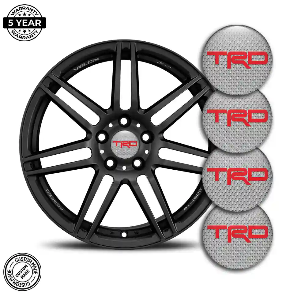 Toyota TRD Logo Silicone Sticker Self-Adhesive Premium Resin