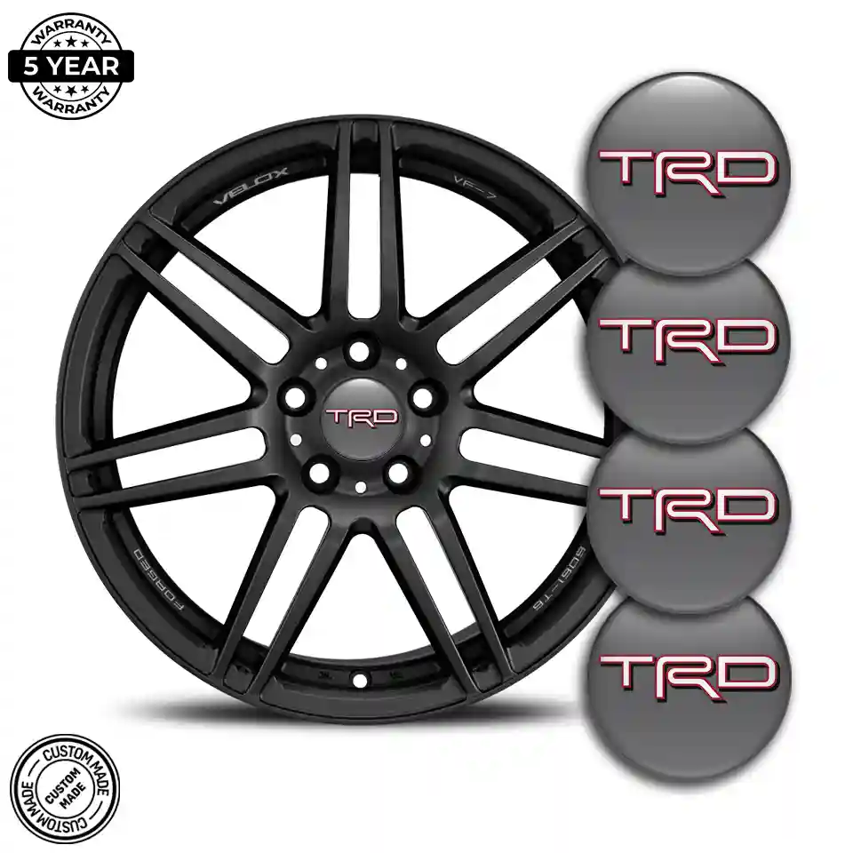 Toyota TRD Silicone Emblem Self-Adhesive Premium Resin