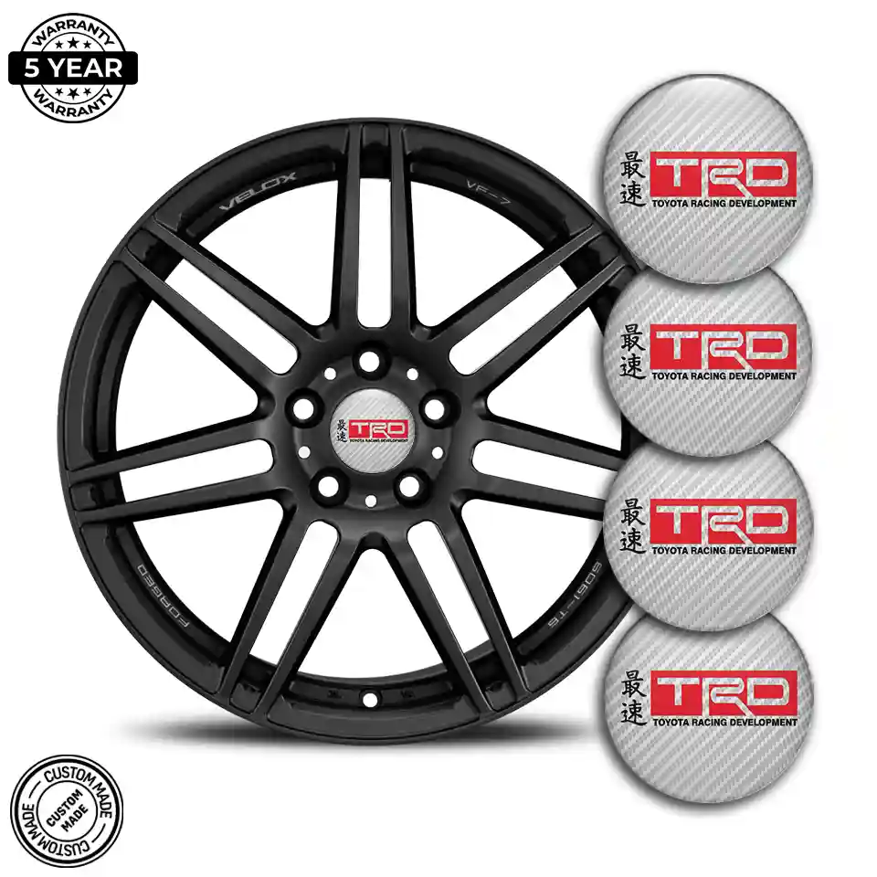 Toyota TRD Wheel Emblem Self-Adhesive Premium Quality